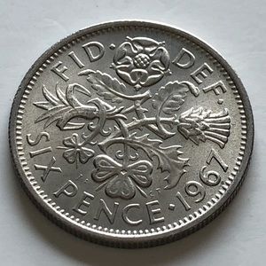 1967 WEDDING SIXPENCE - LUCKY BRIDAL GIFT - ANNIVERSARY BIRTHDAY
